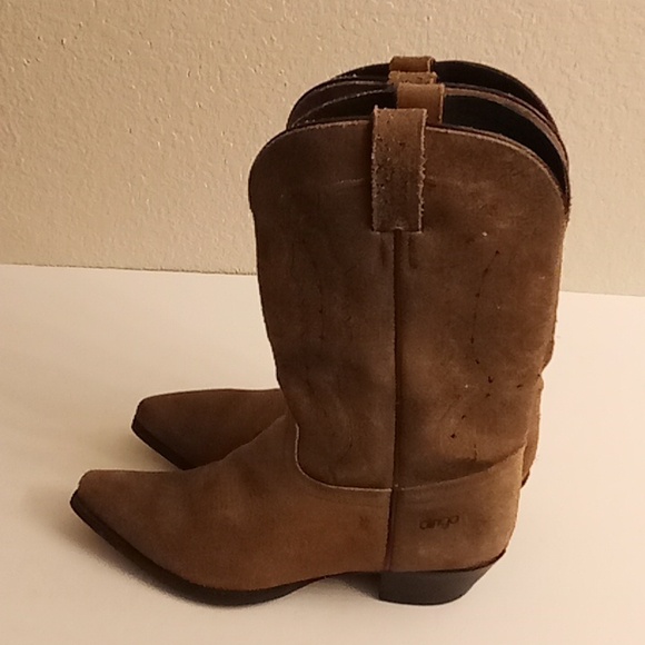 DINGO Mens Boots Leather Size 7 1/2 Tan-Brown Brown Colors Western Rodeo - Picture 2 of 15